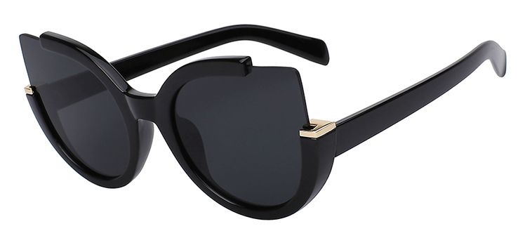 Ochelari de soare Ochi de Pisica Cat eye Negru cu Negru III